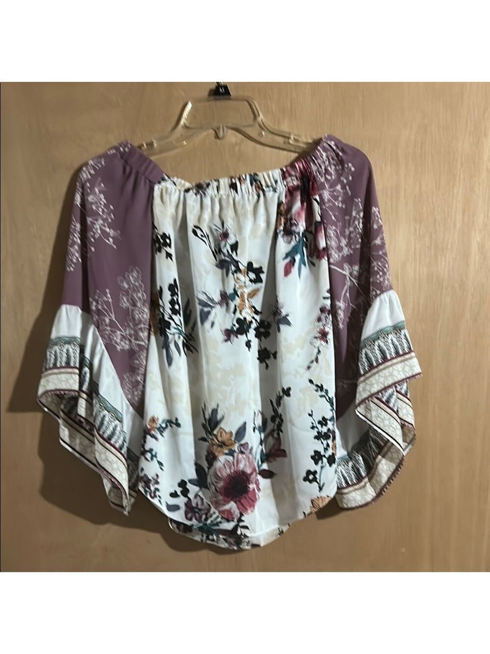 White House Black Market Scarf Pront Dolman Sleeve Blouse